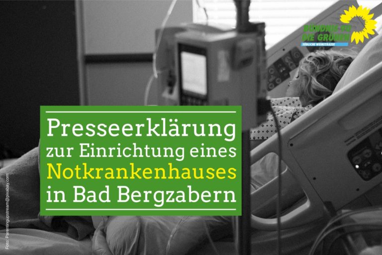 Presseerklärung zur Einrichtung eines Notkrankenhauses in Bad Bergzabern